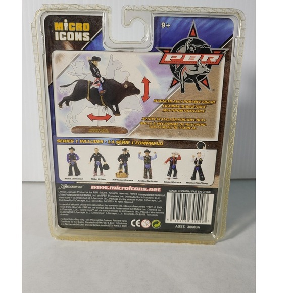 Micro Icons PBR Bull Rider Action Figure Night Life Series 1 Trading Card - Picture 3 of 4